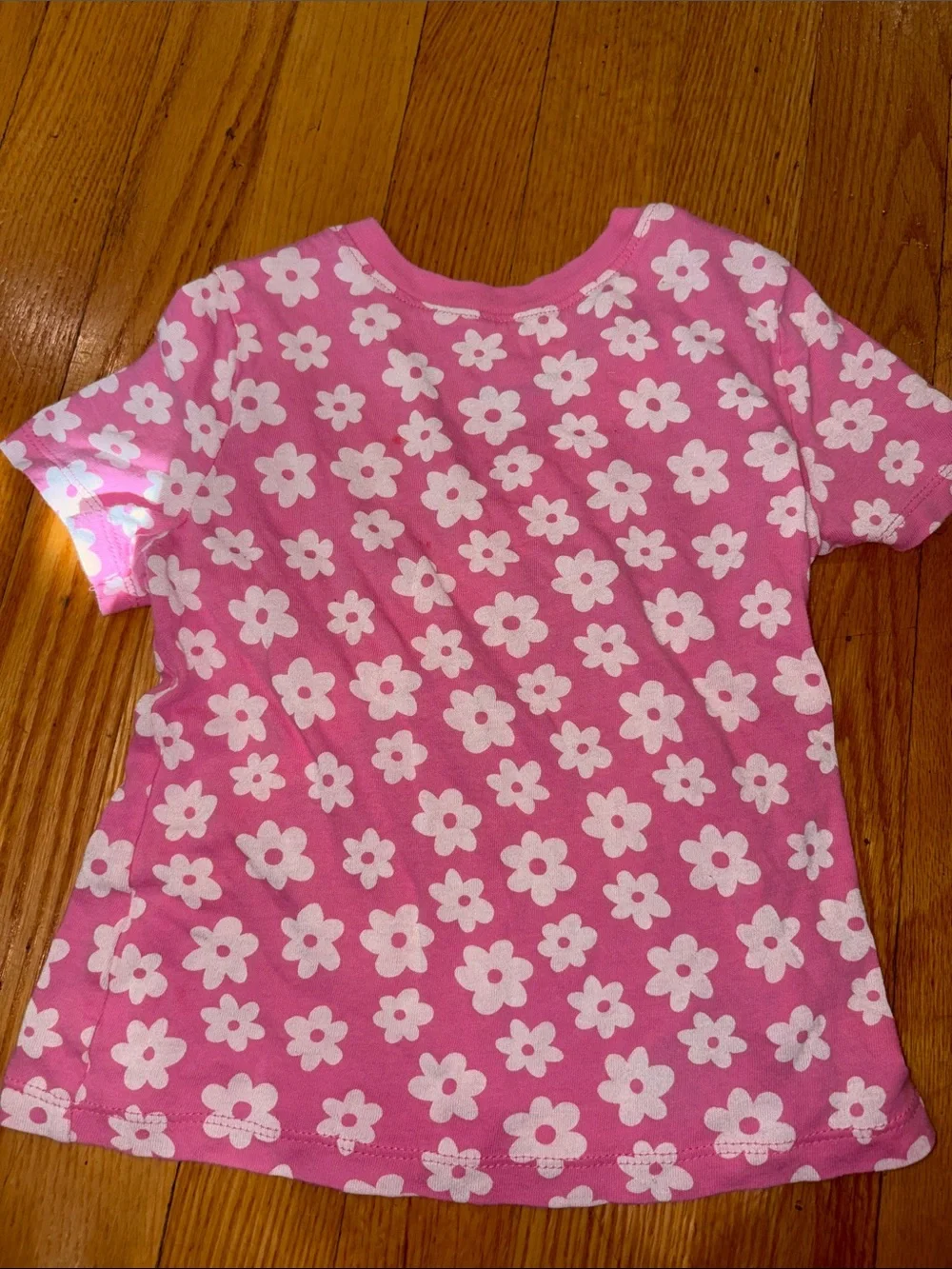Old Navy Pink Floral Short Sleeve Tee